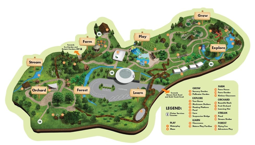 Map of Jacob Ballas Children's Garden